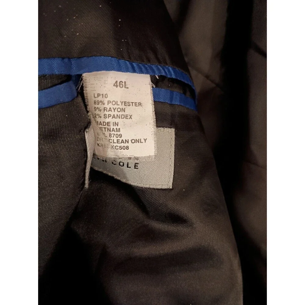 Kenneth Cole Reaction Blazer Jacket Size 46L Black